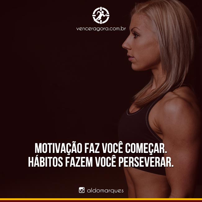 Motivação faz você começar. Hábitos fazem você perseverar.