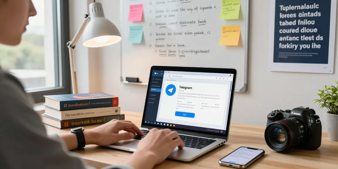 Experience seamless Telegram Chinese setup with a vibrant tech workspace showcasing language switching on modern devices.